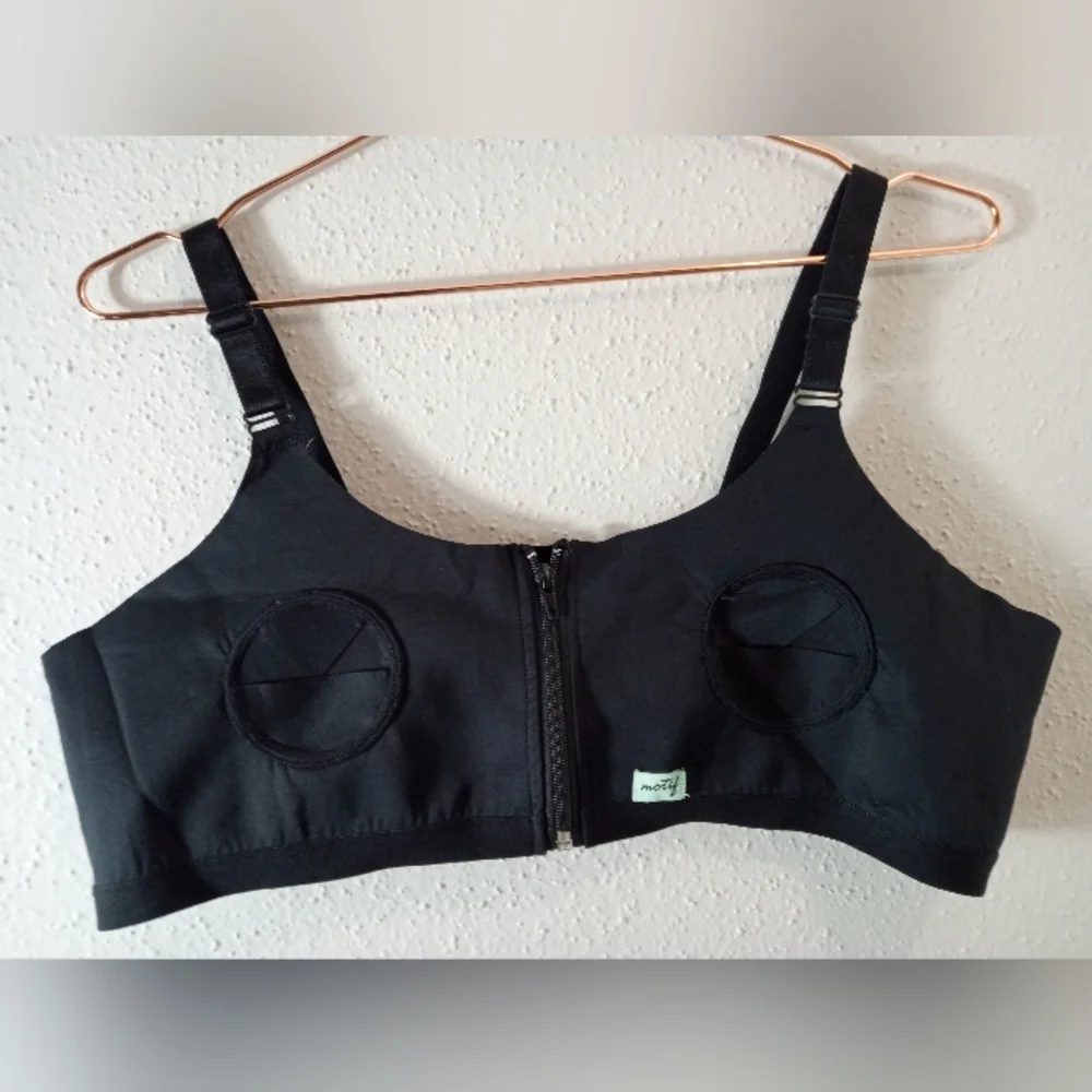 Motif Black Breastfeeding Bra L-Plus with Velcro